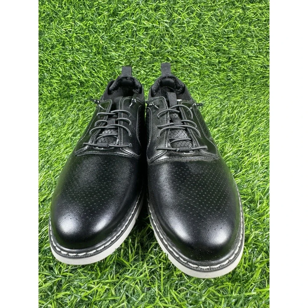 Stacy Adams 43445-001 Shoes Boys Size 7 Black Lace Up Dress Oxford Synthetic